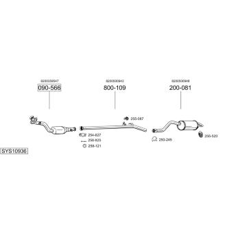 Výfukový systém BOSAL SYS10936