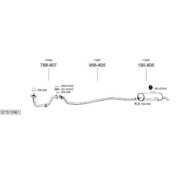 Výfukový systém BOSAL SYS10961