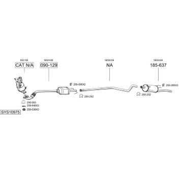 Výfukový systém BOSAL SYS10975