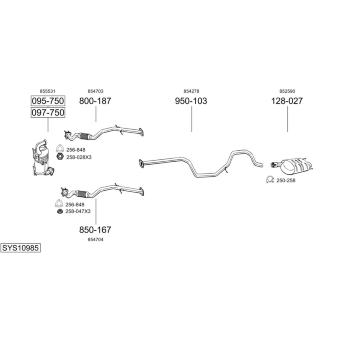 Výfukový systém BOSAL SYS10985