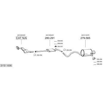Výfukový systém BOSAL SYS11008
