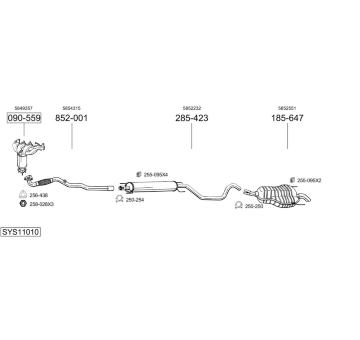 Výfukový systém BOSAL SYS11010