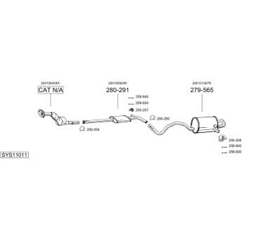 Výfukový systém BOSAL SYS11011
