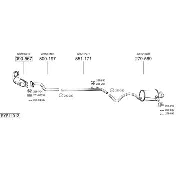 Výfukový systém BOSAL SYS11012