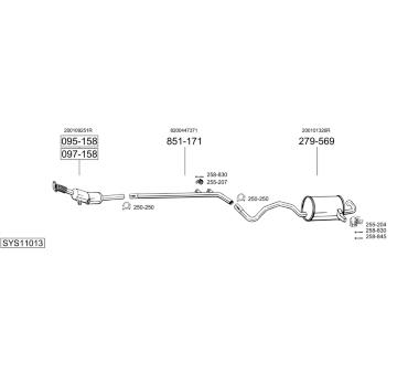 Výfukový systém BOSAL SYS11013