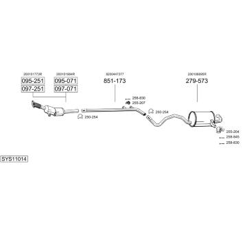 Výfukový systém BOSAL SYS11014