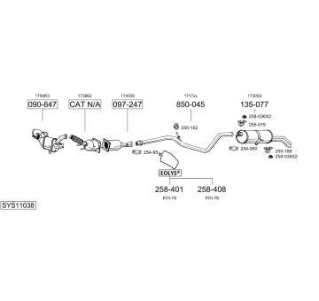 Výfukový systém BOSAL SYS11038