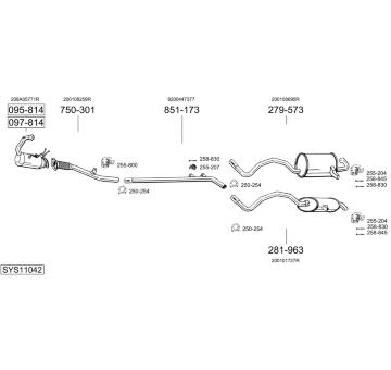 Výfukový systém BOSAL SYS11042