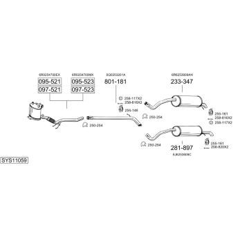 Výfukový systém BOSAL SYS11059