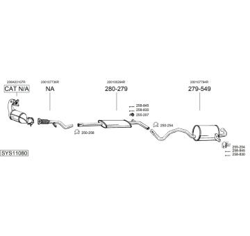 Výfukový systém BOSAL SYS11080