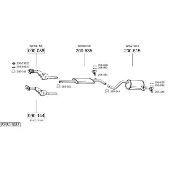 Výfukový systém BOSAL SYS11083