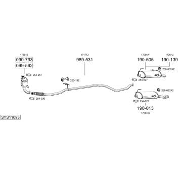 Výfukový systém BOSAL SYS11093