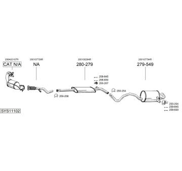 Výfukový systém BOSAL SYS11102