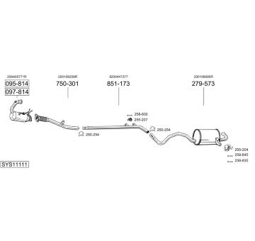 Výfukový systém BOSAL SYS11111