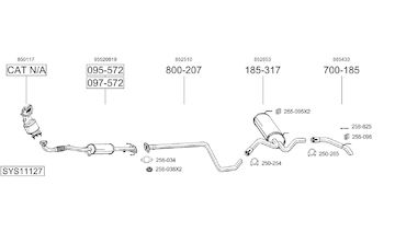 Výfukový systém BOSAL SYS11127