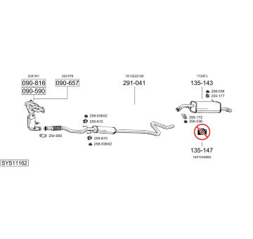 Výfukový systém BOSAL SYS11162