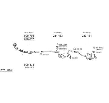 Výfukový systém BOSAL SYS11180