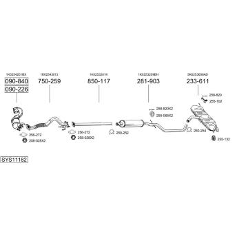 Výfukový systém BOSAL SYS11182
