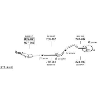 Výfukový systém BOSAL SYS11186