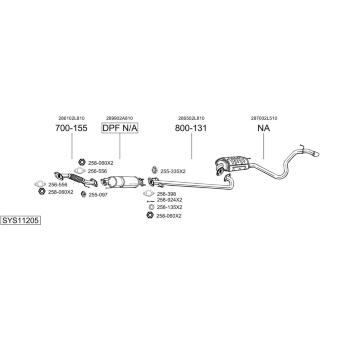 Výfukový systém BOSAL SYS11205