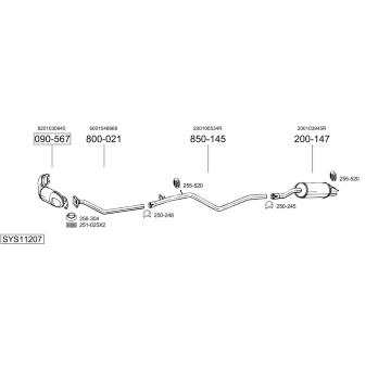 Výfukový systém BOSAL SYS11207