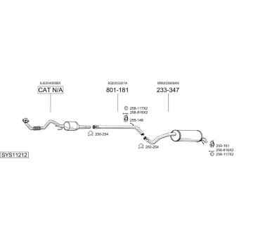 Výfukový systém BOSAL SYS11212