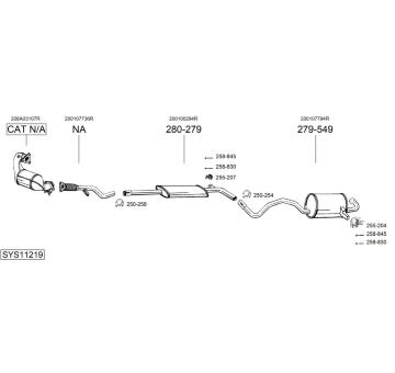 Výfukový systém BOSAL SYS11219