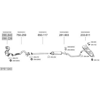 Výfukový systém BOSAL SYS11243