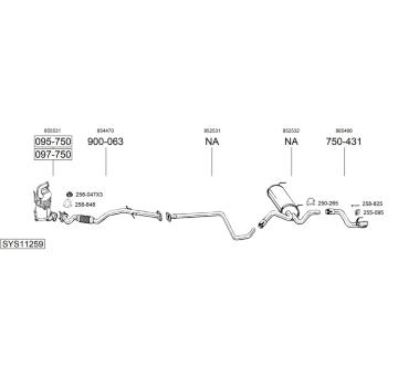 Výfukový systém BOSAL SYS11259