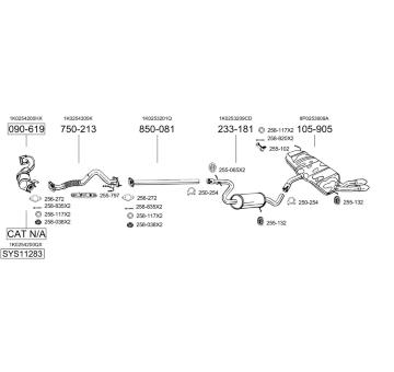 Výfukový systém BOSAL SYS11283