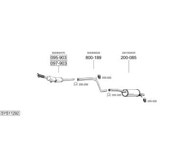 Výfukový systém BOSAL SYS11292