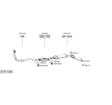 Výfukový systém BOSAL SYS11346