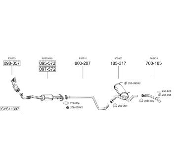 Výfukový systém BOSAL SYS11397
