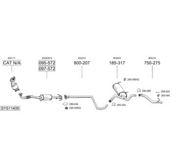 Výfukový systém BOSAL SYS11409