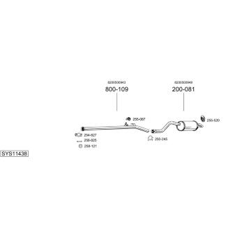 Výfukový systém BOSAL SYS11438