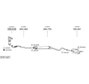 Výfukový systém BOSAL SYS11447