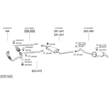 Výfukový systém BOSAL SYS11453