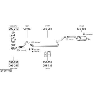 Výfukový systém BOSAL SYS11462