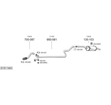 Výfukový systém BOSAL SYS11463