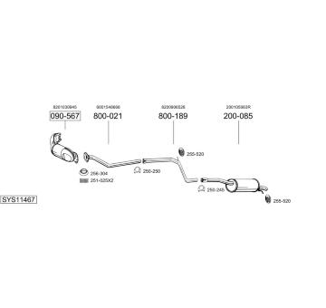 Výfukový systém BOSAL SYS11467