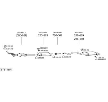 Výfukový systém BOSAL SYS11504