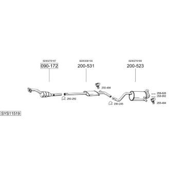 Výfukový systém BOSAL SYS11519