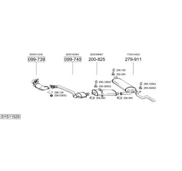 Výfukový systém BOSAL SYS11529