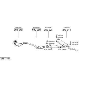 Výfukový systém BOSAL SYS11531