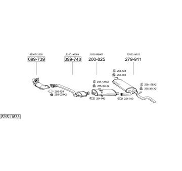 Výfukový systém BOSAL SYS11533