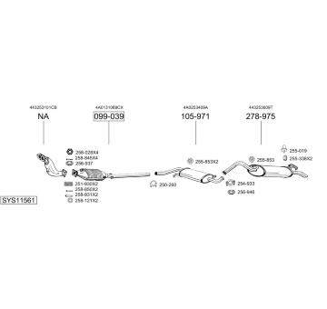 Výfukový systém BOSAL SYS11561