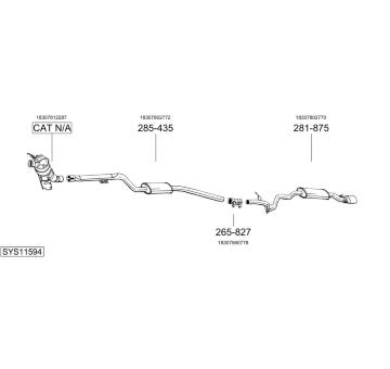 Výfukový systém BOSAL SYS11594
