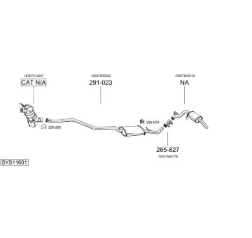 Výfukový systém BOSAL SYS11601
