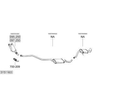 Výfukový systém BOSAL SYS11603