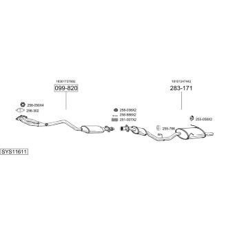 Výfukový systém BOSAL SYS11611